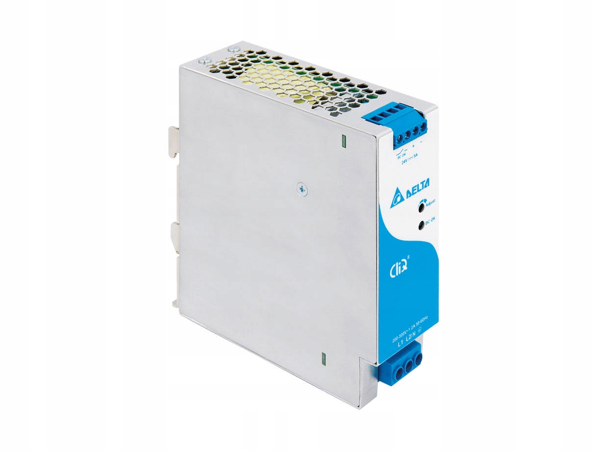 Napájací zdroj Delta pre Din lištu 24V/5A 120W Cliq II, Uin=180-550VAC