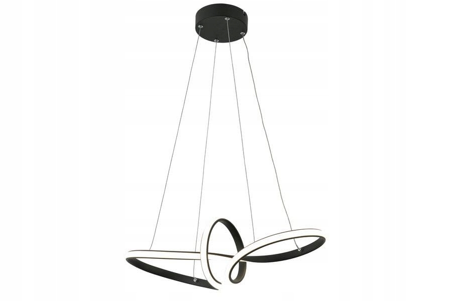 Zavinovacia Led lampa Adila, moderná čierna ozdoba nad stolom