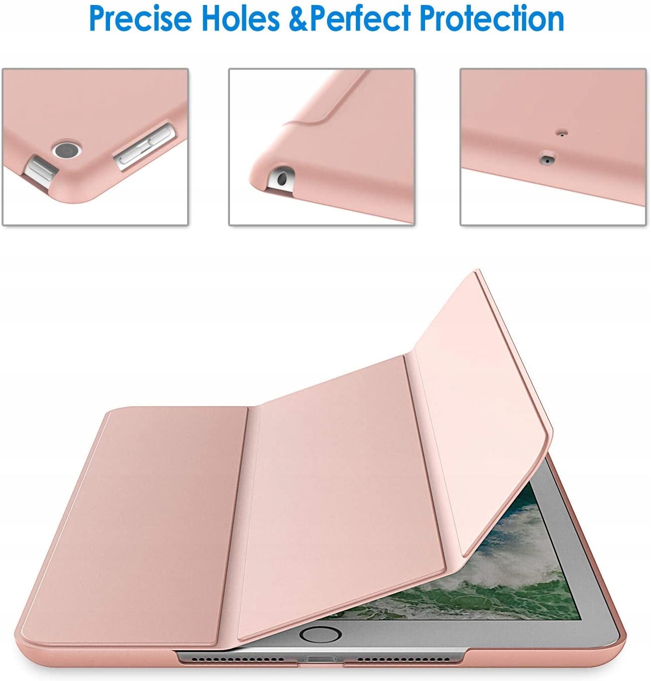 

Etui case iPad 9,7 2018/2017 różowe złoto JETech