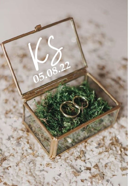 Naklejka ślubna Inicjały- różne czcionki