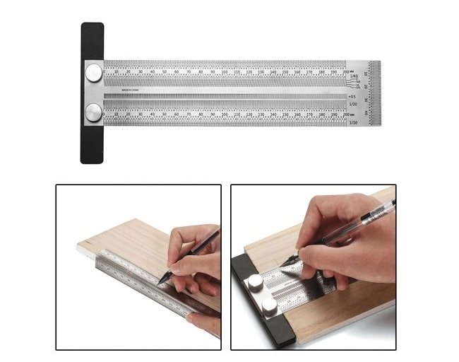 Precyzyjna linijka kwadratowa T, linijka do Marka inna