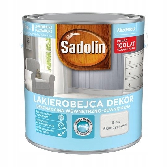 

Sadolin Dekor Lakierobejca 2,5L Biały Skandynawski
