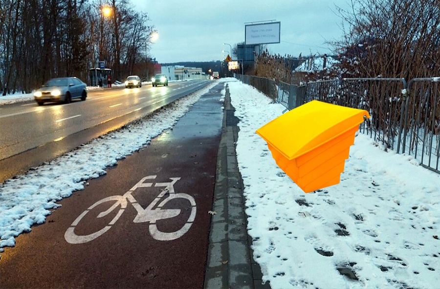 Pojemnik na piasek sól sorbent - skrzynia 70L/100KG Pojemność 70 l