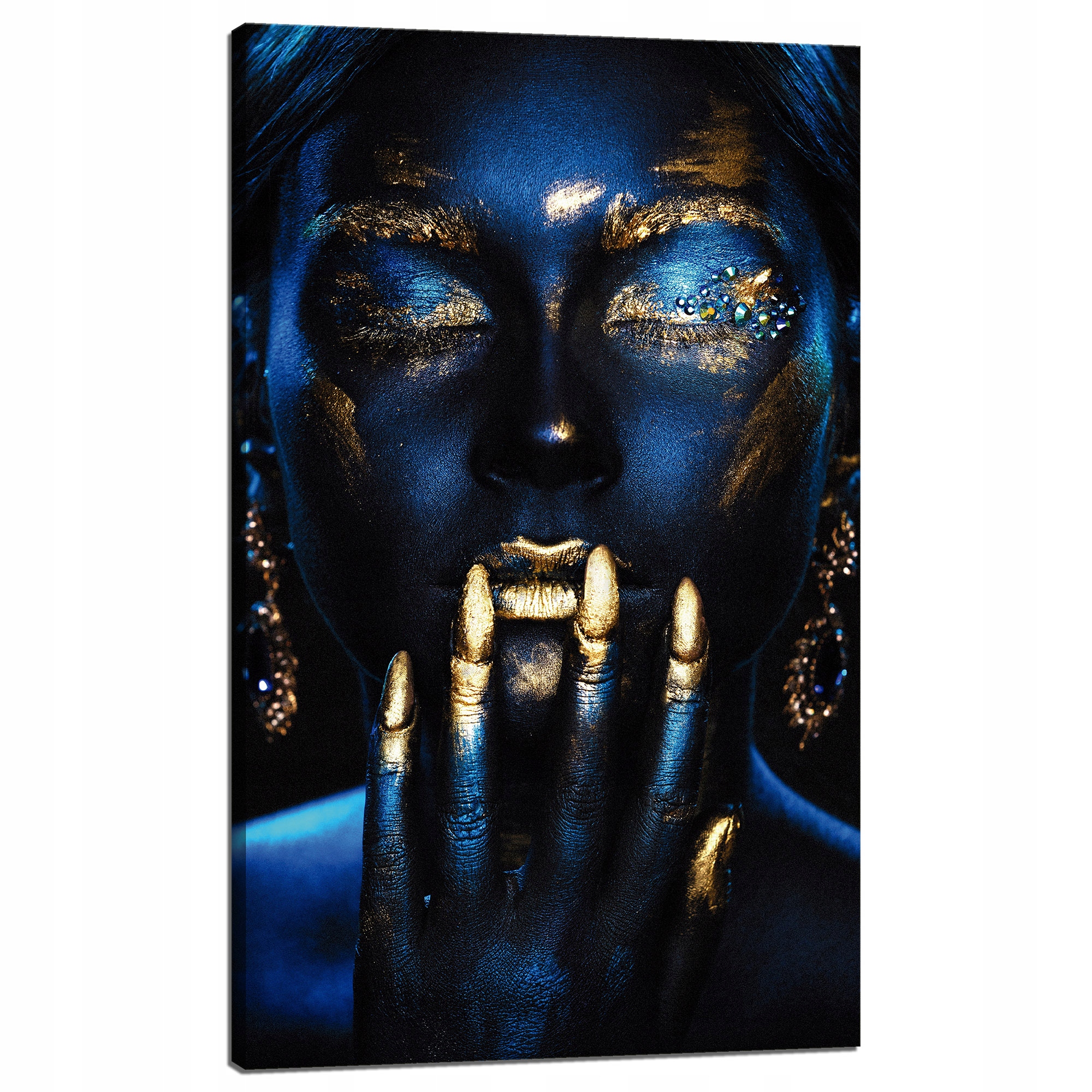 Obraz na plátně Pózující žena Zlaté prsty Umění 60x100 cm