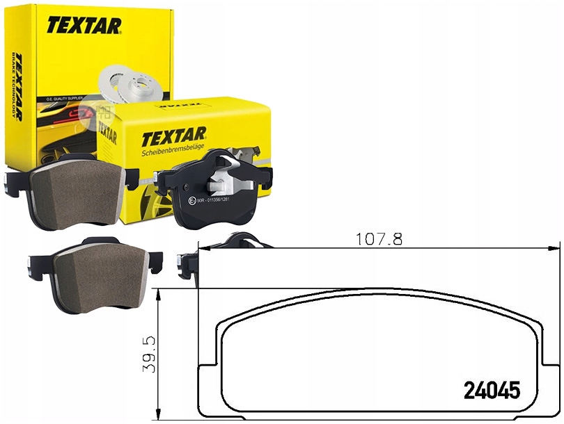 Textar Komplet Brzdových Destiček GJYB2648Z 9C Gj