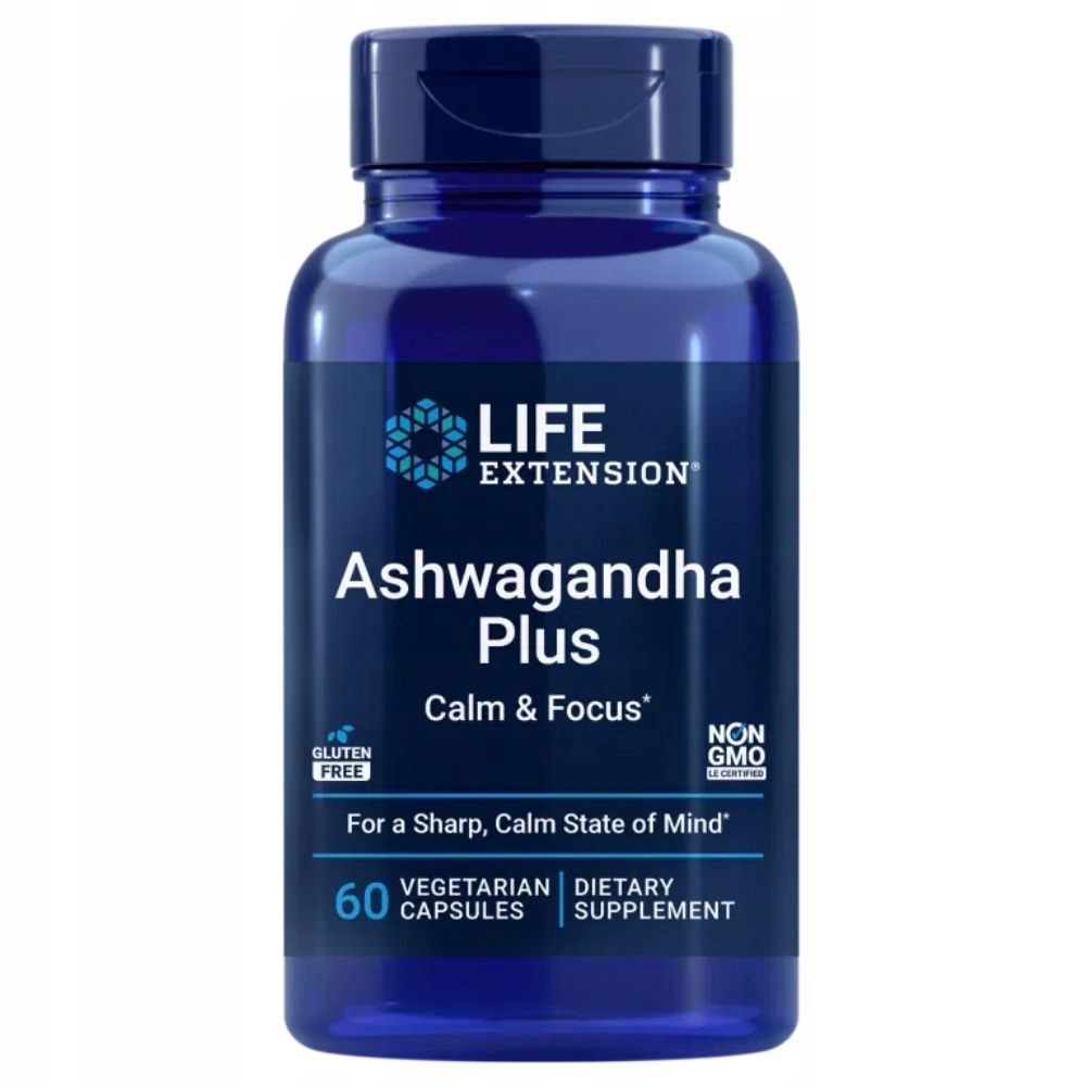 Life Extension Ashwagandha Plus Calm & Focus 60 kapsułek
