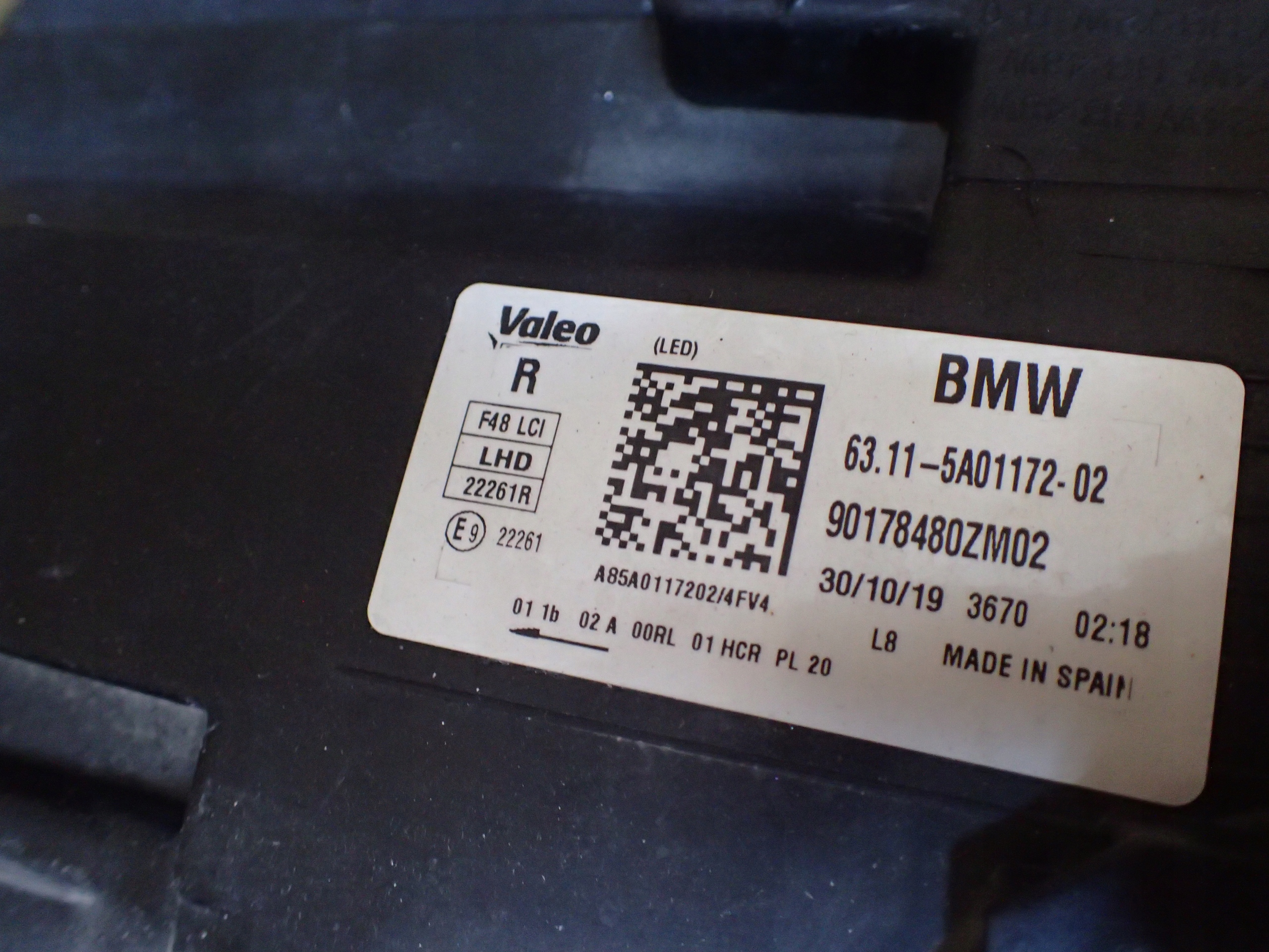 light front right BMW X1 F48 FULL LED LIFT