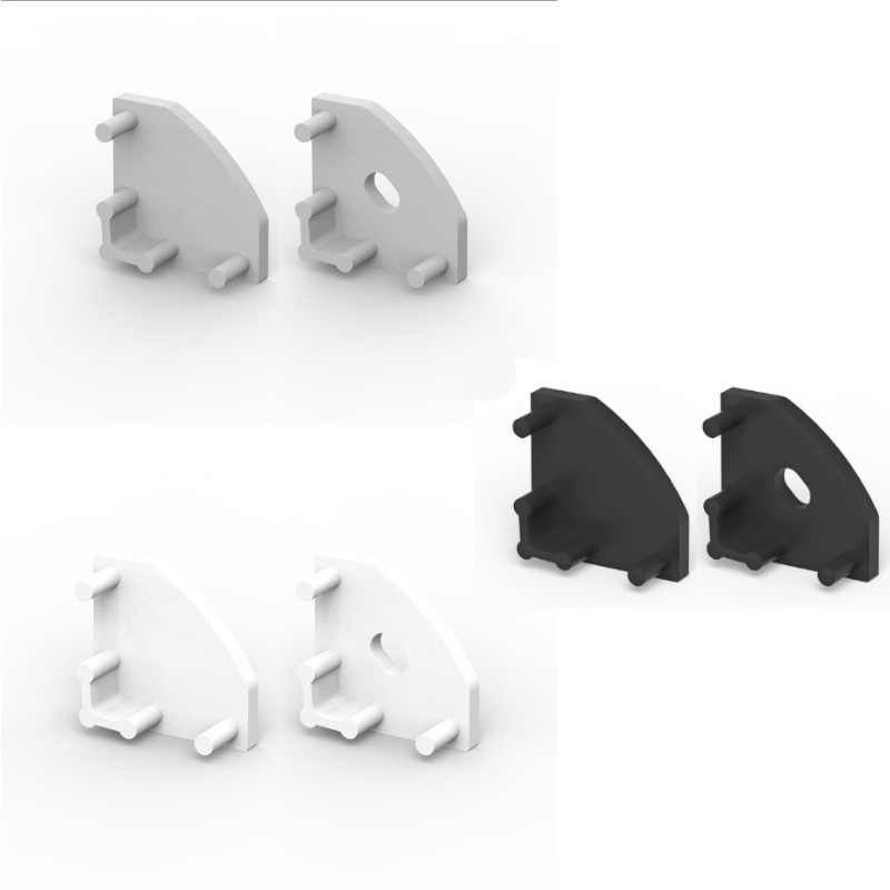 ZAŚLEPKI DO PROFILU P3-1 SREBRNA CZARNA BIAŁA