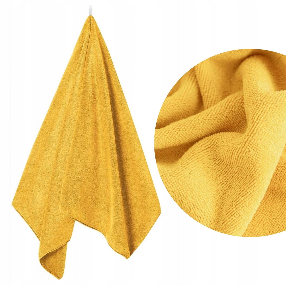 Ręcznik 50x90 Mikrofibra Szybkoschnący Chłonny Active 380 g/m2 Musztarda