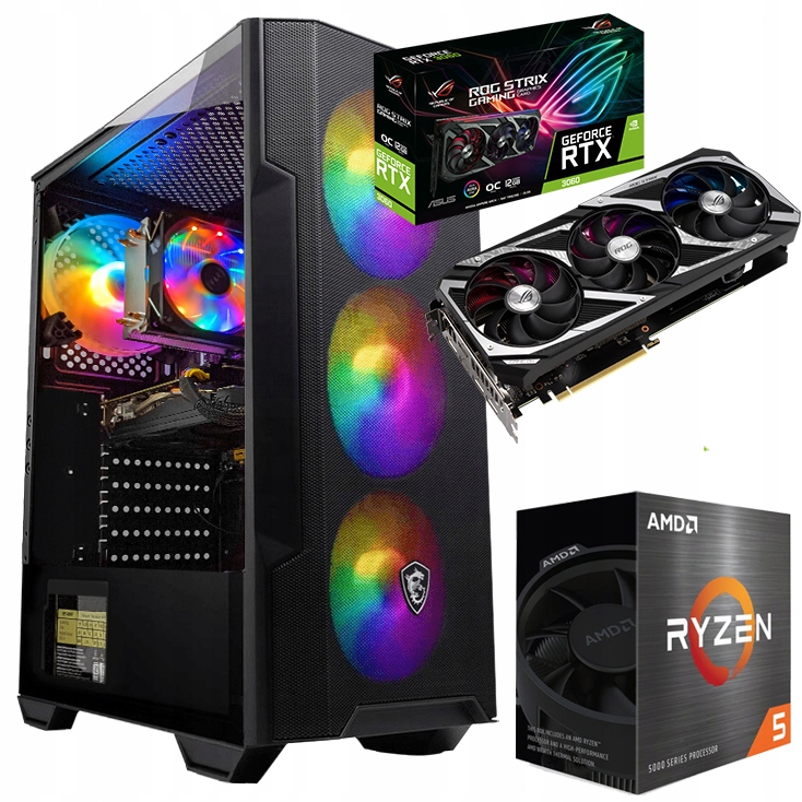 Herní Pc Gamer 5600X Ultimate Ryzen 32GB Rtx 3060 12GB Wi-Fi +W11