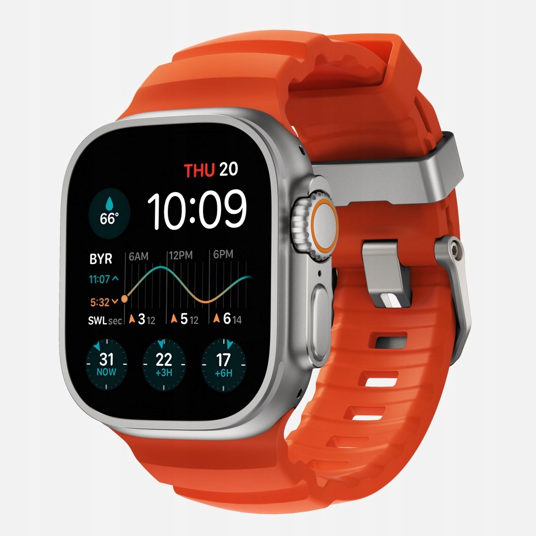 Nomad Rocky Point Band remienok pre Apple Watch 46mm/49mm z Fkm a titánu