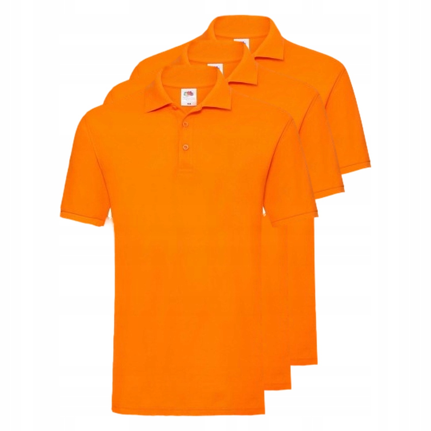 3x Pánské prémiové polokošile Fruit Of The Loom oranžové XXL