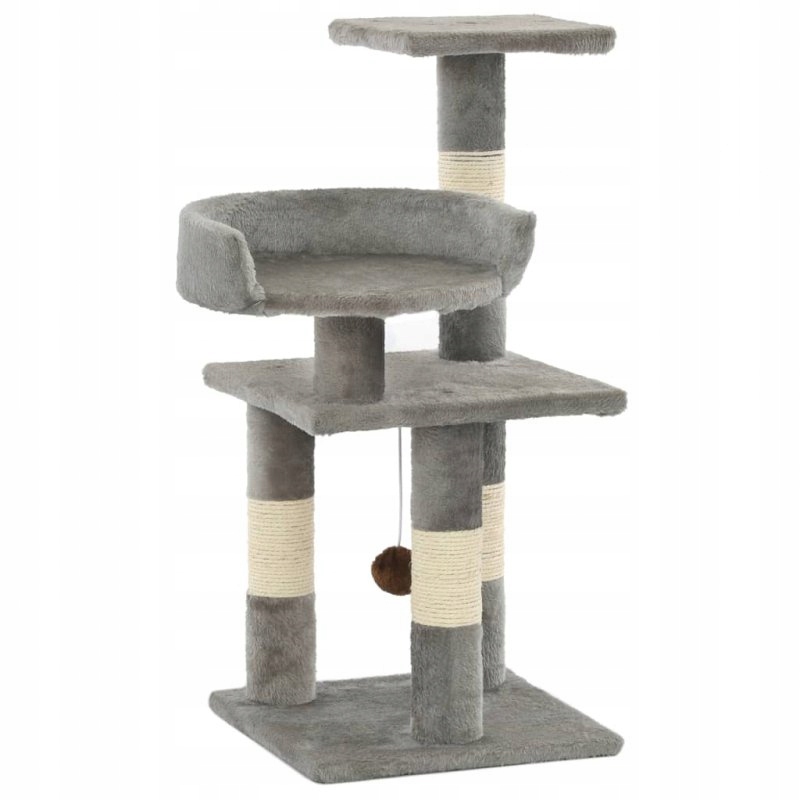 Levně Drapak Pro Kočky Kočky Domeček Dřevo Škrabadla 65cm XL