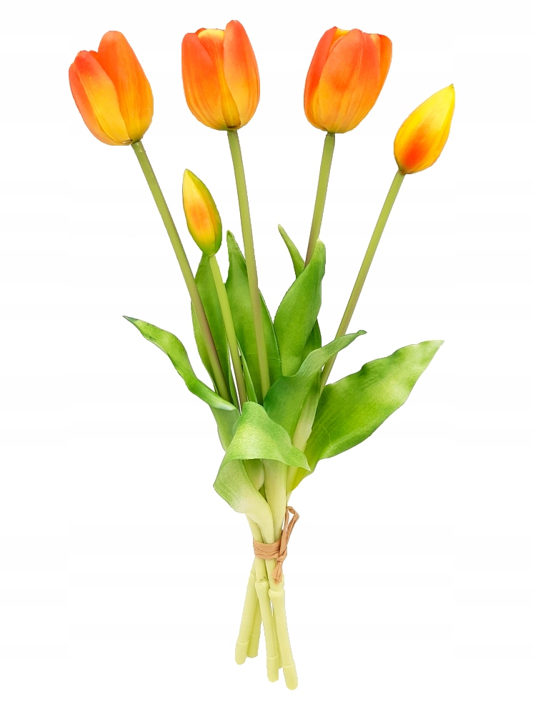 

Tulipan sztuczny Tulipany Bukiet 5 sztuk Pomarańcz