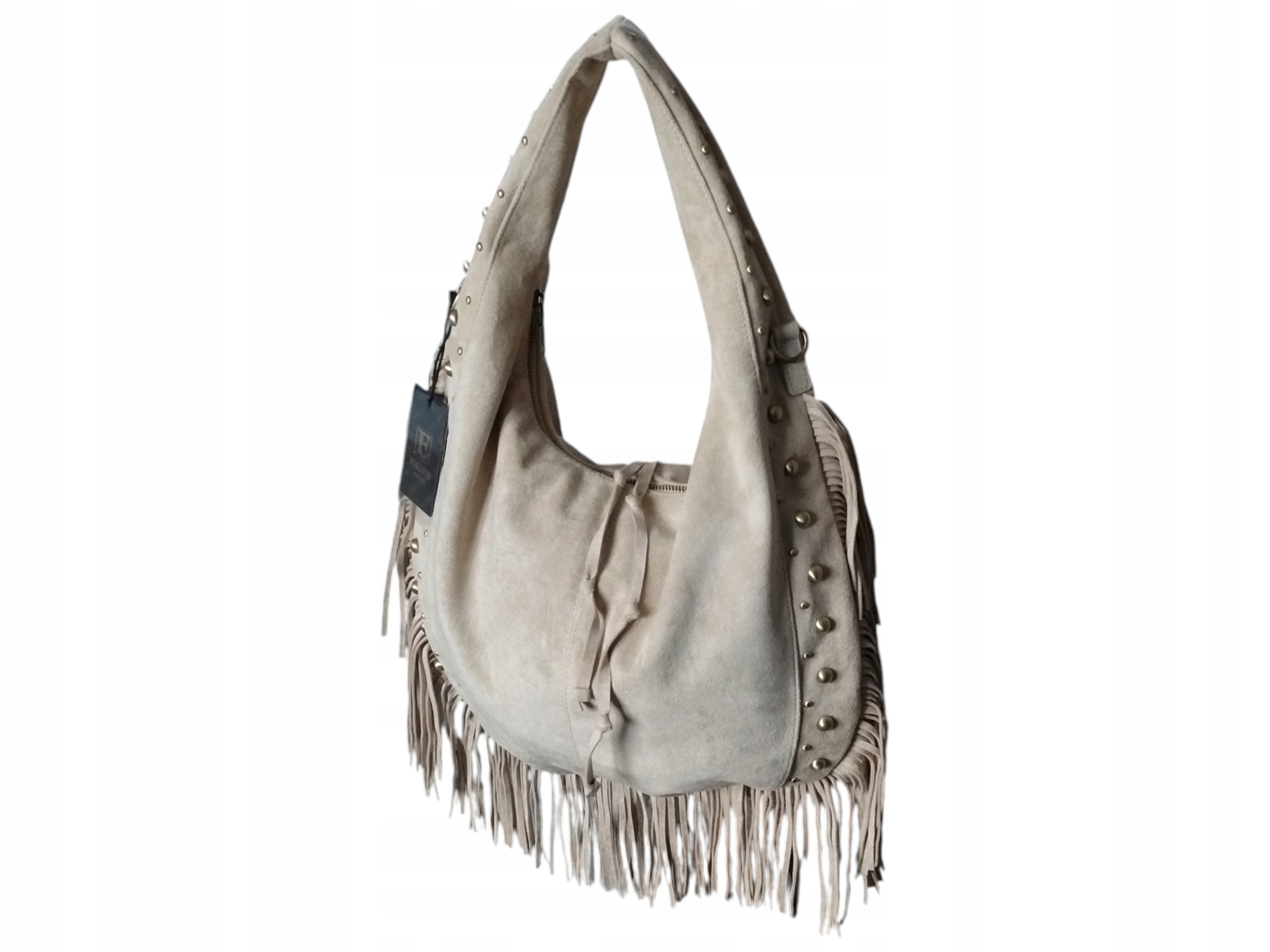 Dámská kabelka přes rameno Taška, nákupní taška na rameno Semiš Béžová