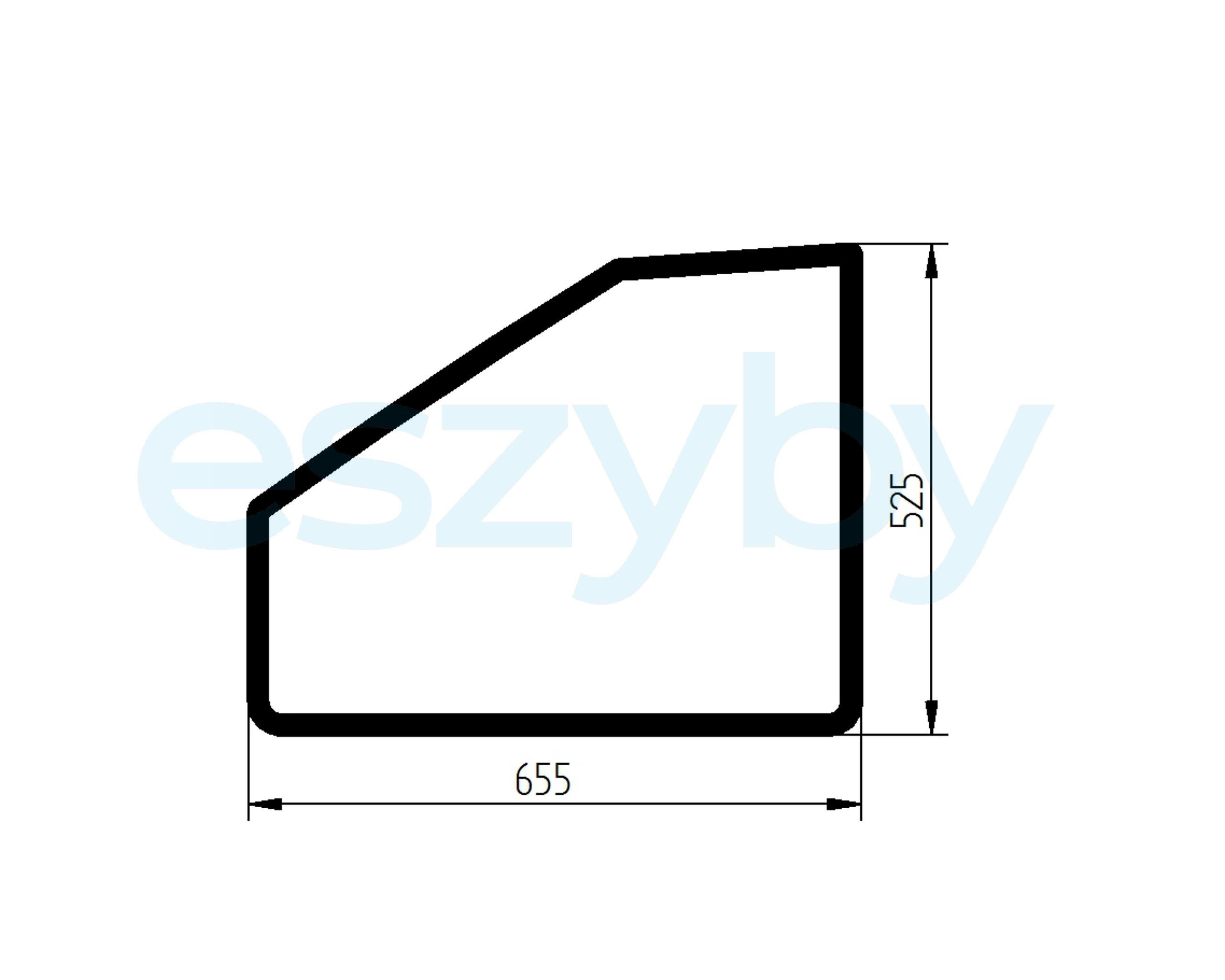 sklo minibagr Kubota KX057-4 spodní dveře
