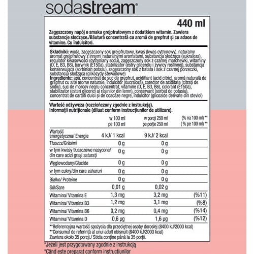 koncentrat SodaStream Grejpfrut Zero 440 ml Marka SodaStream