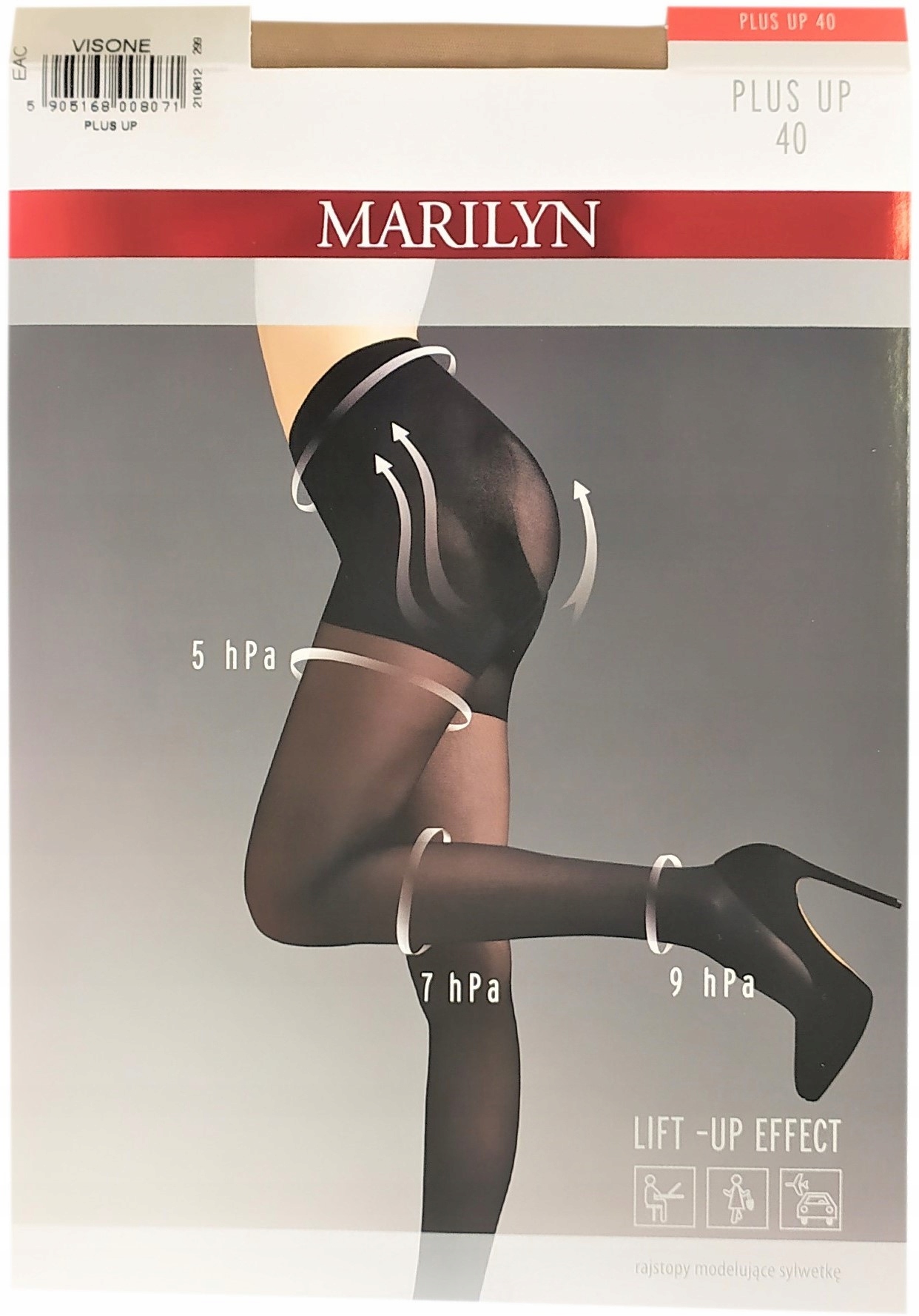 

Wyszczuplające Rajstopy Marilyn Plus Up 40 Vison 2