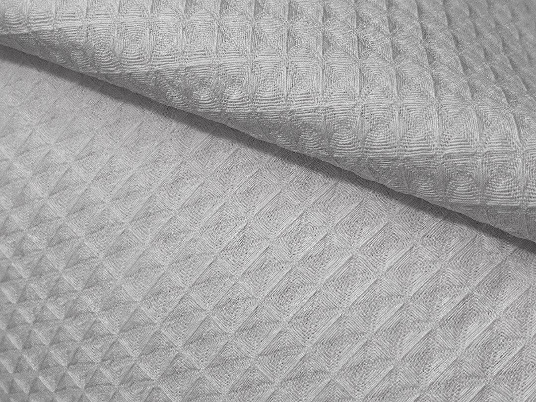 Tkanina Wafel jasny szary 230 g/m2 szer 160cm 0,5mb