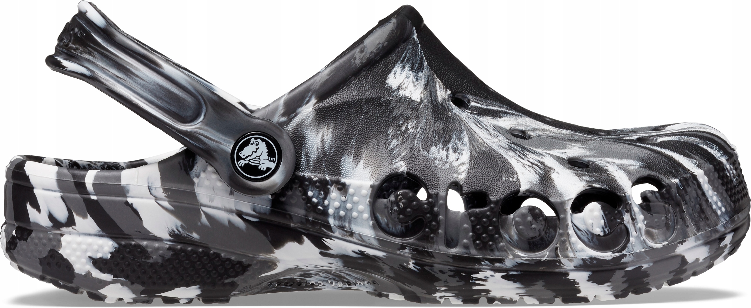 Crocs Baya Marbled Clog M7/W9 39.5 Černé/ Nazouváky