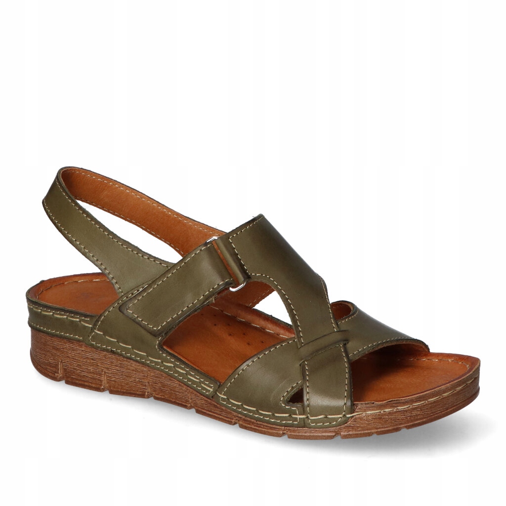 Sandály Stella 908 Oliva-5 lico 36