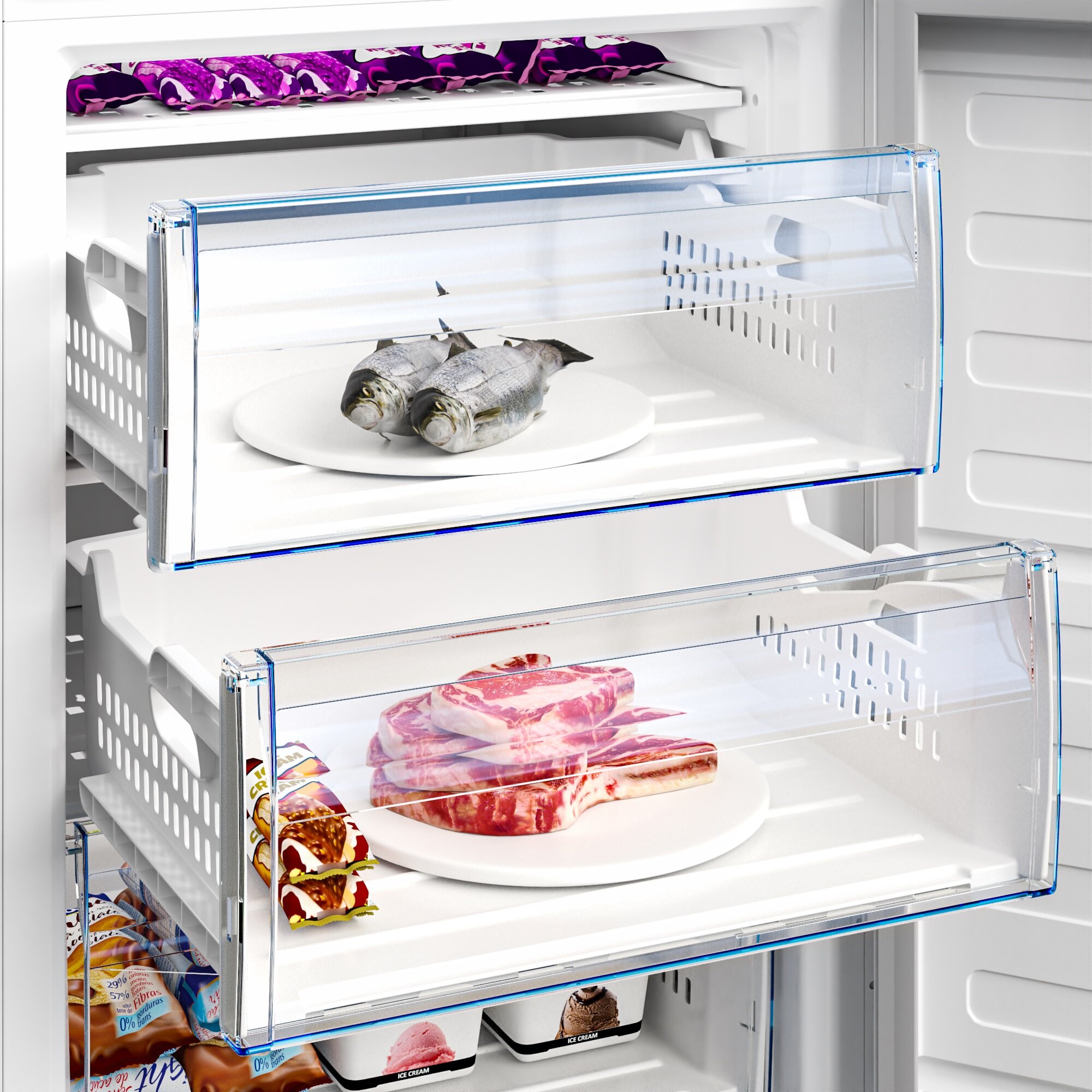 Zamrażarka BEKO RFSA240M43WN Wysokość produktu 150.8 cm