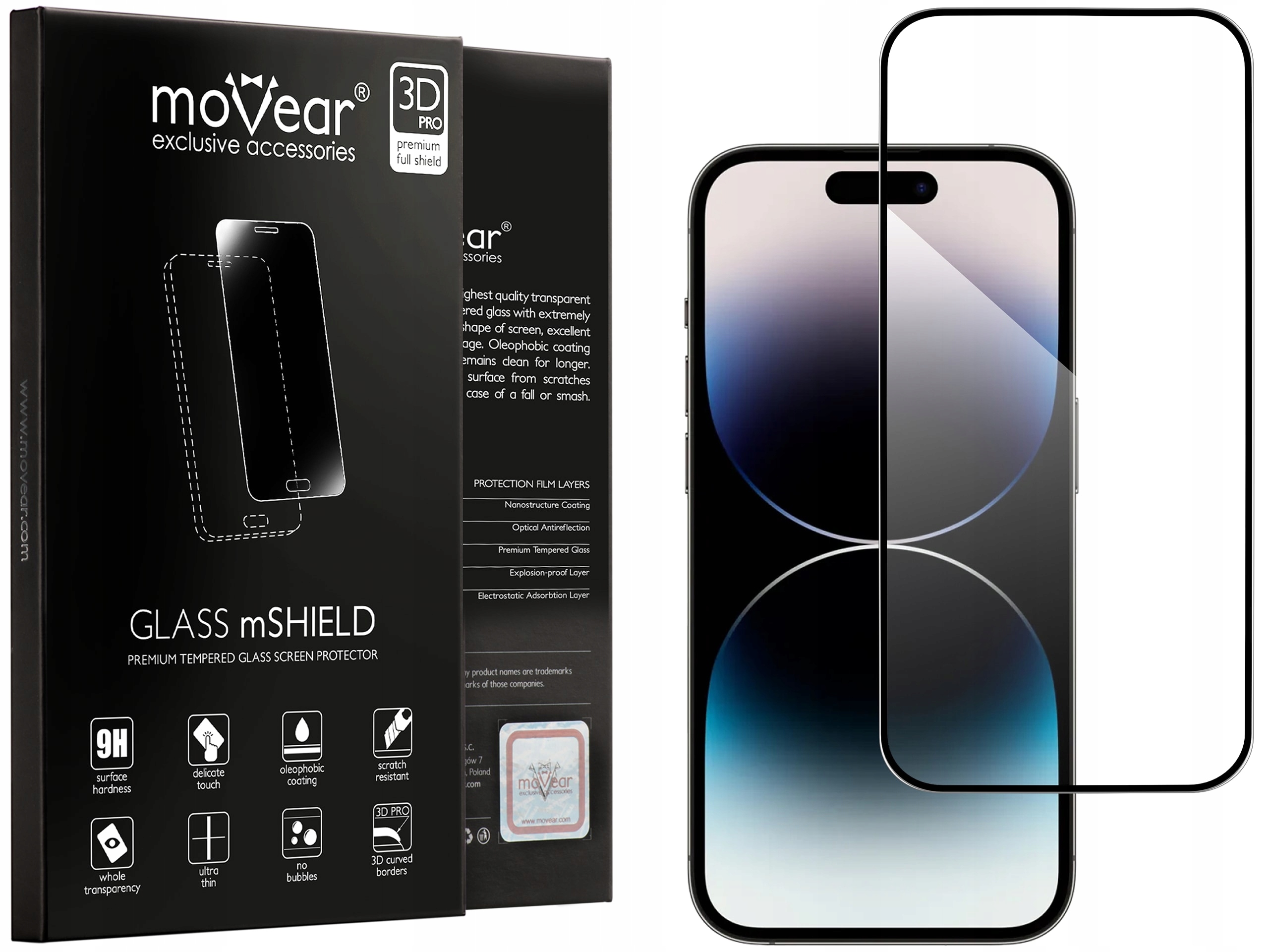 

Szkło Hartowane 3D na cały ekran iPhone 14 Pro