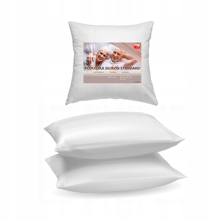 2 X WKŁAD SILIKONOWY PODUSZKA CAŁOROCZNA 45x45 cm TKANINA MIKROFIBRA DWUPAK