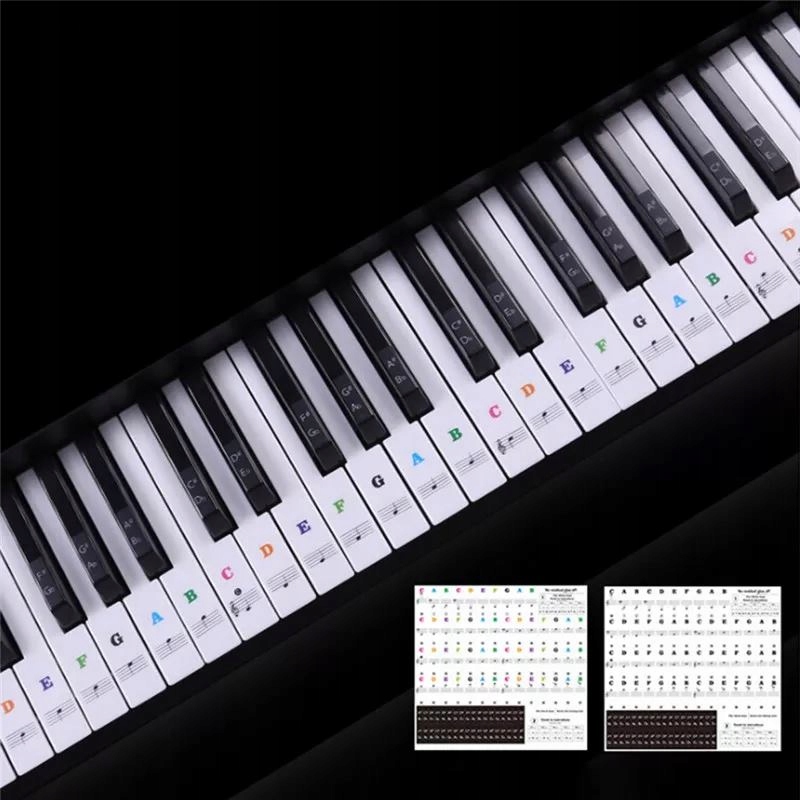 

Naklejki Na Klawisze Keyboard Pianino Kolorowe