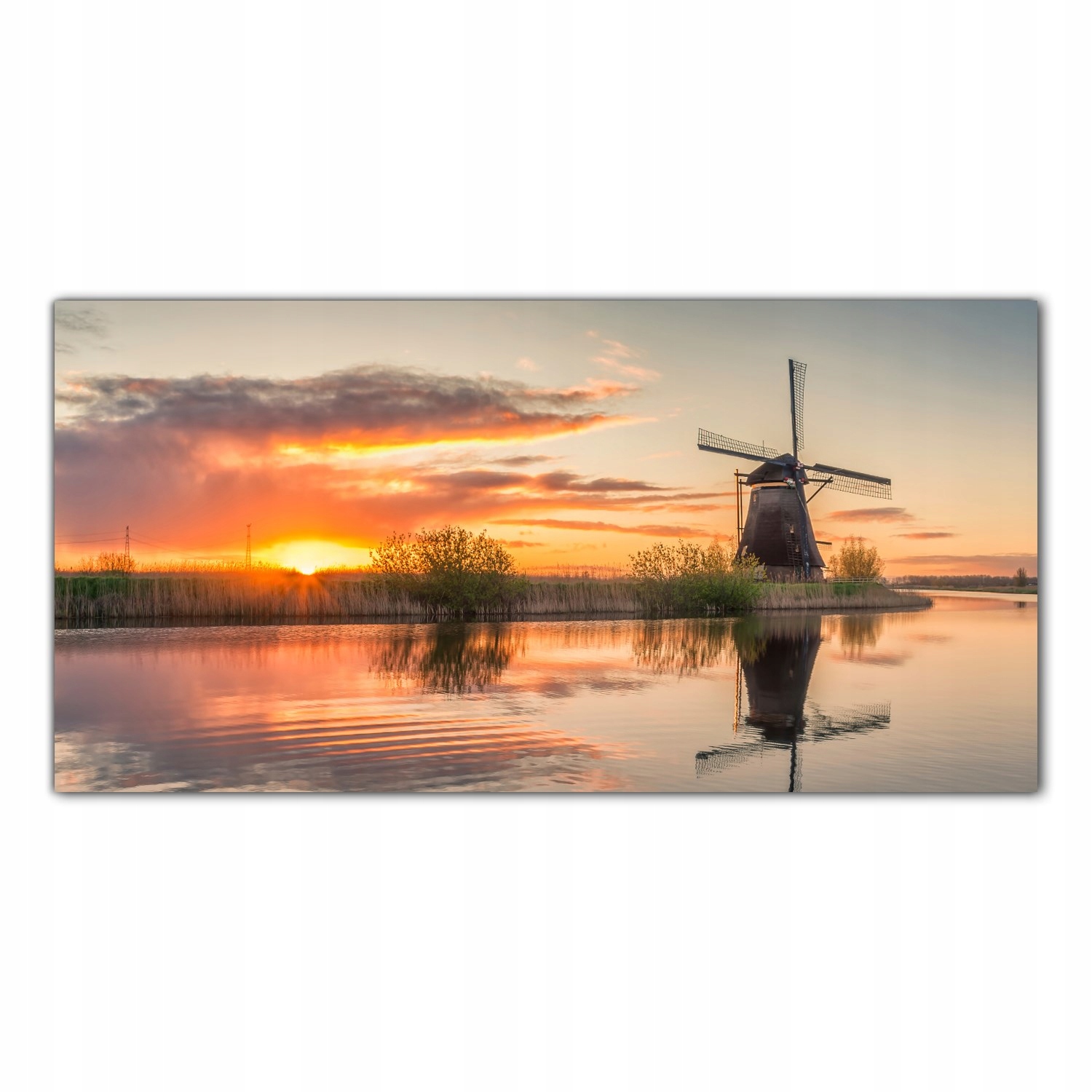 Młyn Zachód Słońca 120x60 Panel nad blat kuchnia