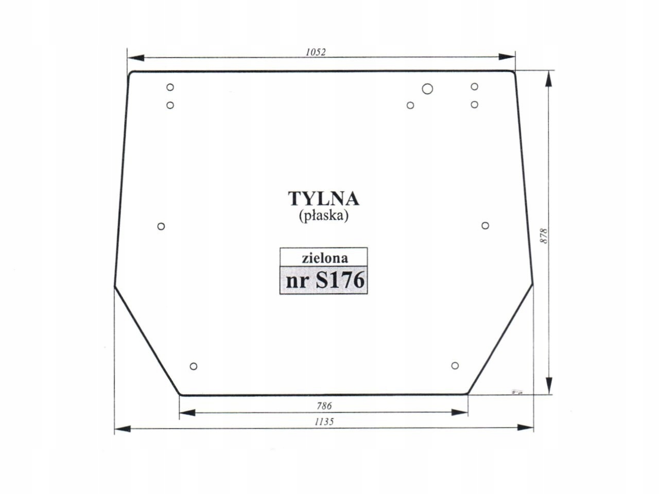 Заднє скло MASSEY Ferguson VALTRA 33118300 V33118
