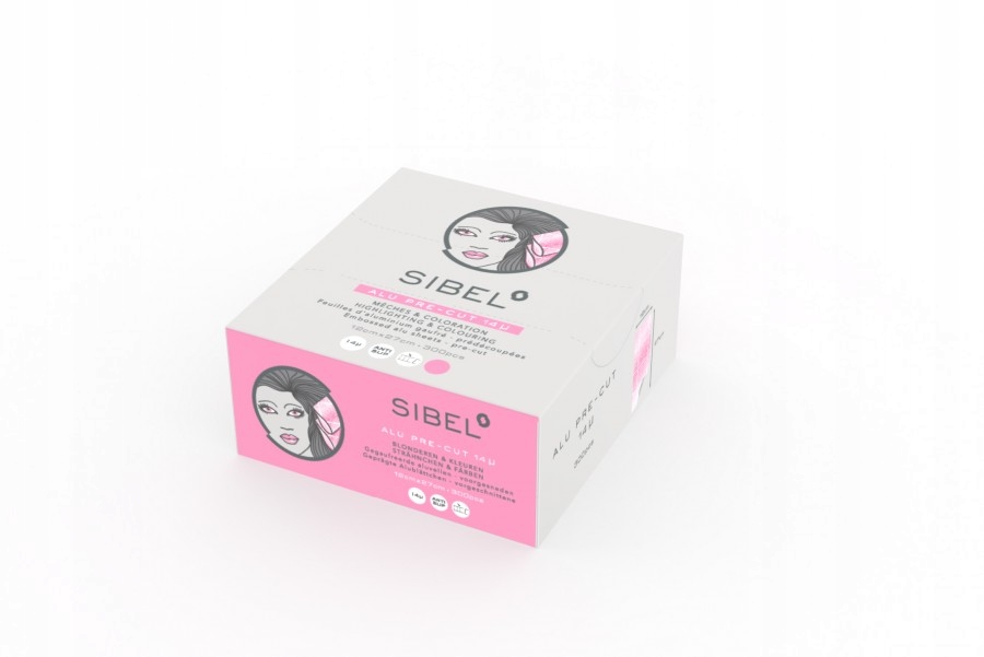 SIBEL FOLIA ALUMINIOWA KARBOWANA 300szt. PINK