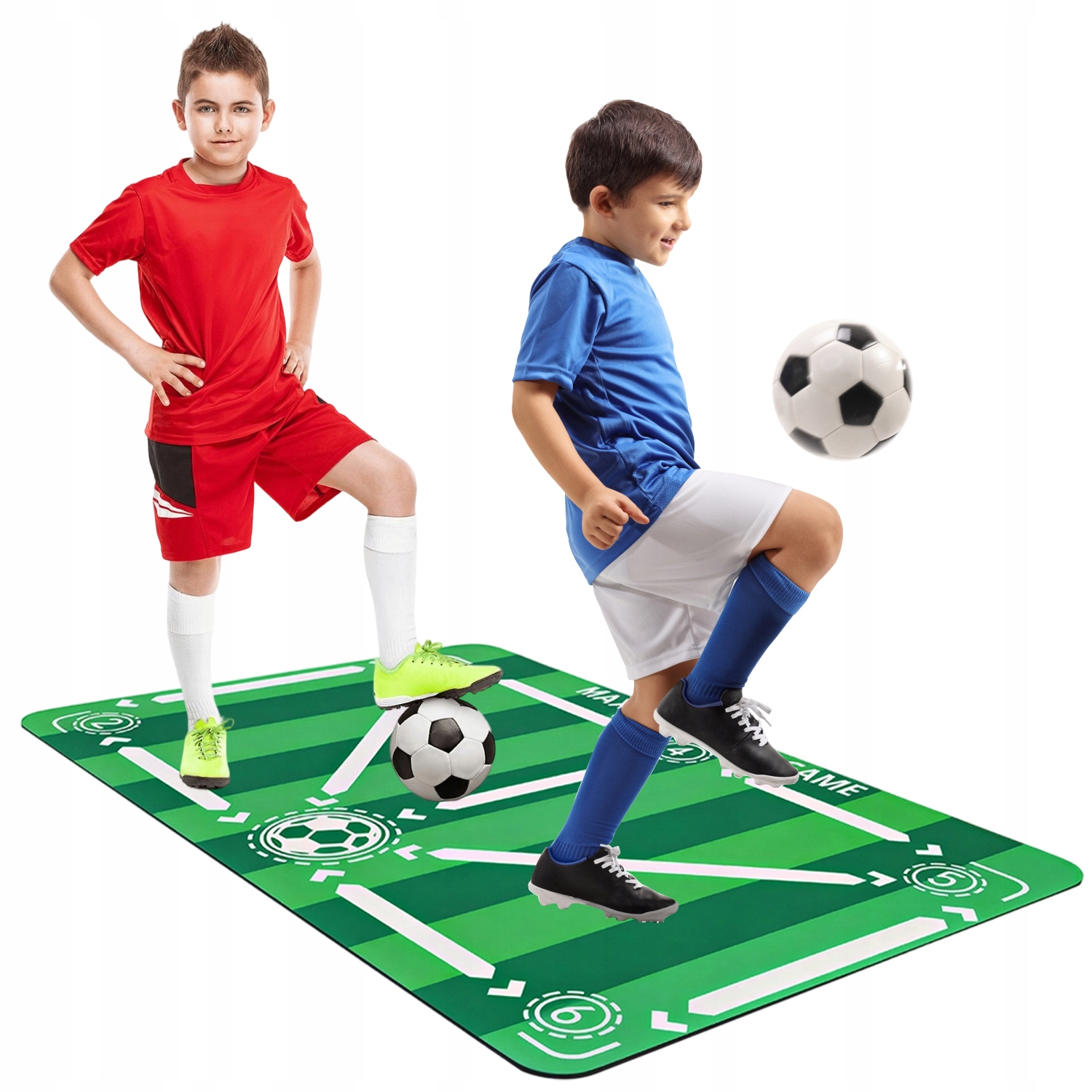 Mata Treningowa Piłkarska 90X60 CM Cicha Stabilna Do Ćwiczeń Techniki