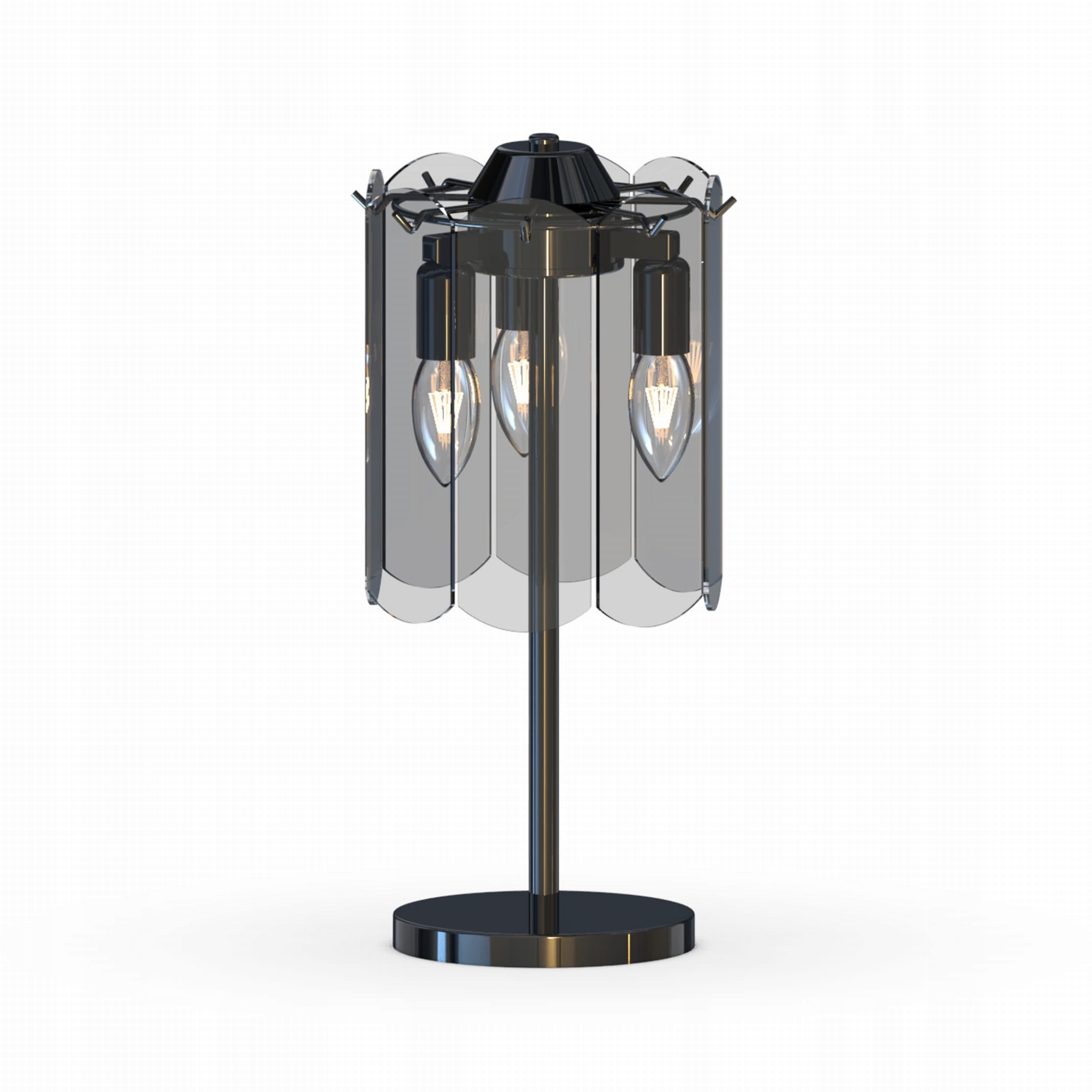 Štýlová stolová lampa s atmosférickým osvetlením do spálne Nira, čierna