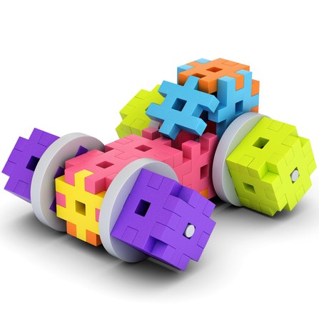 KLOCKI KONSTRUKCYJNE Wafle MELI Basic Constructor 100 elementów Marka Meli