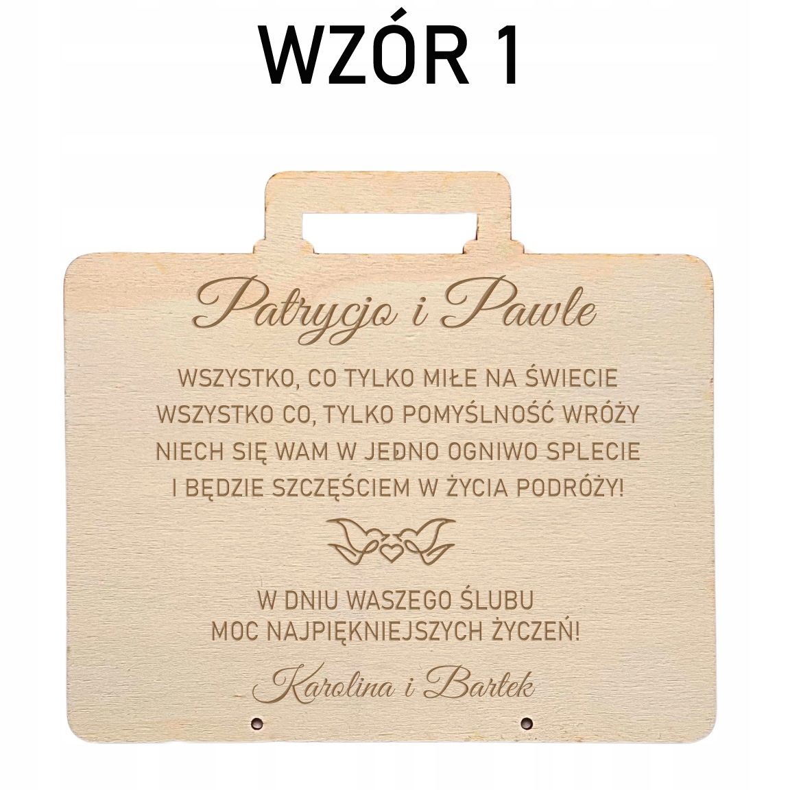 DREWNIANE PUDEŁKO NA PIENIĄDZE ŚLUB PAMIĄTKA ŚLUBU WALIZKA NA PREZENT Płeć uniseks