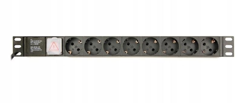 Gembird Listwa Zasilająca Rack 19" Pdu EG-PDU-014-C14 1U, 10A, 8X Schuko, W