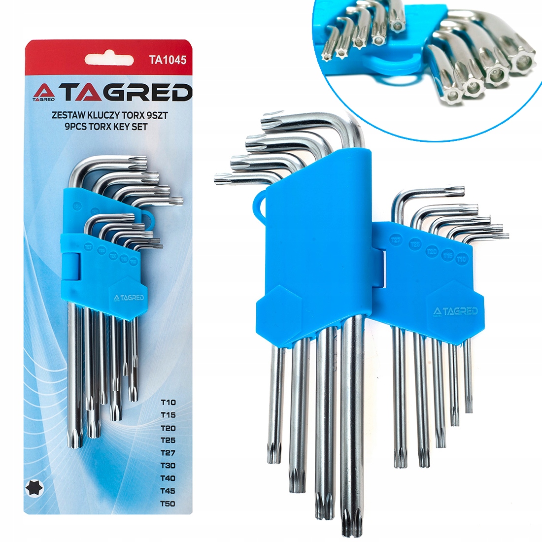 

Klucze Imbusowe Torx Typ L z otworem T10-T50 9SZT