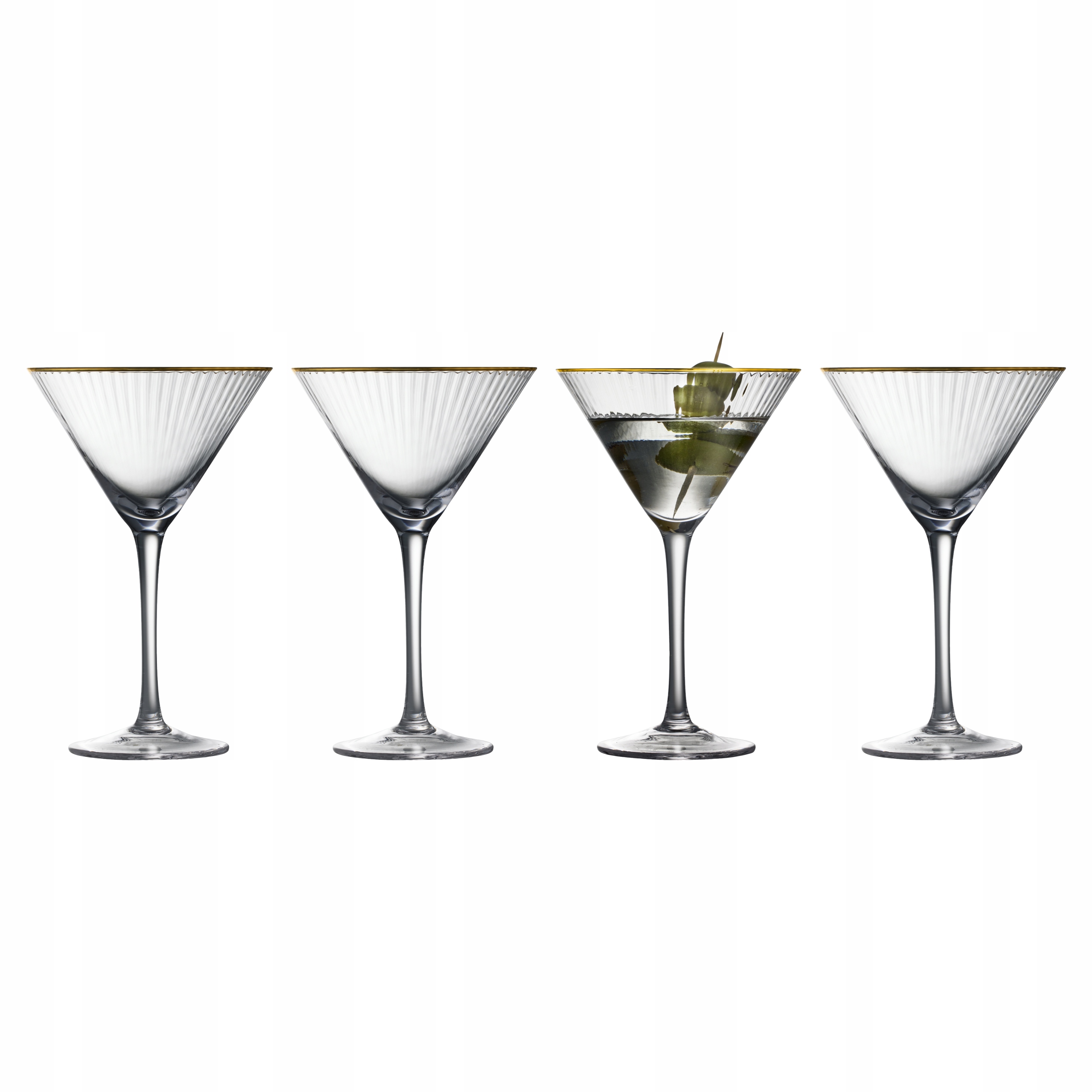 Sklenice na koktejly Lyngby Glass Palermo Skleničky 4 Ks Zlaté