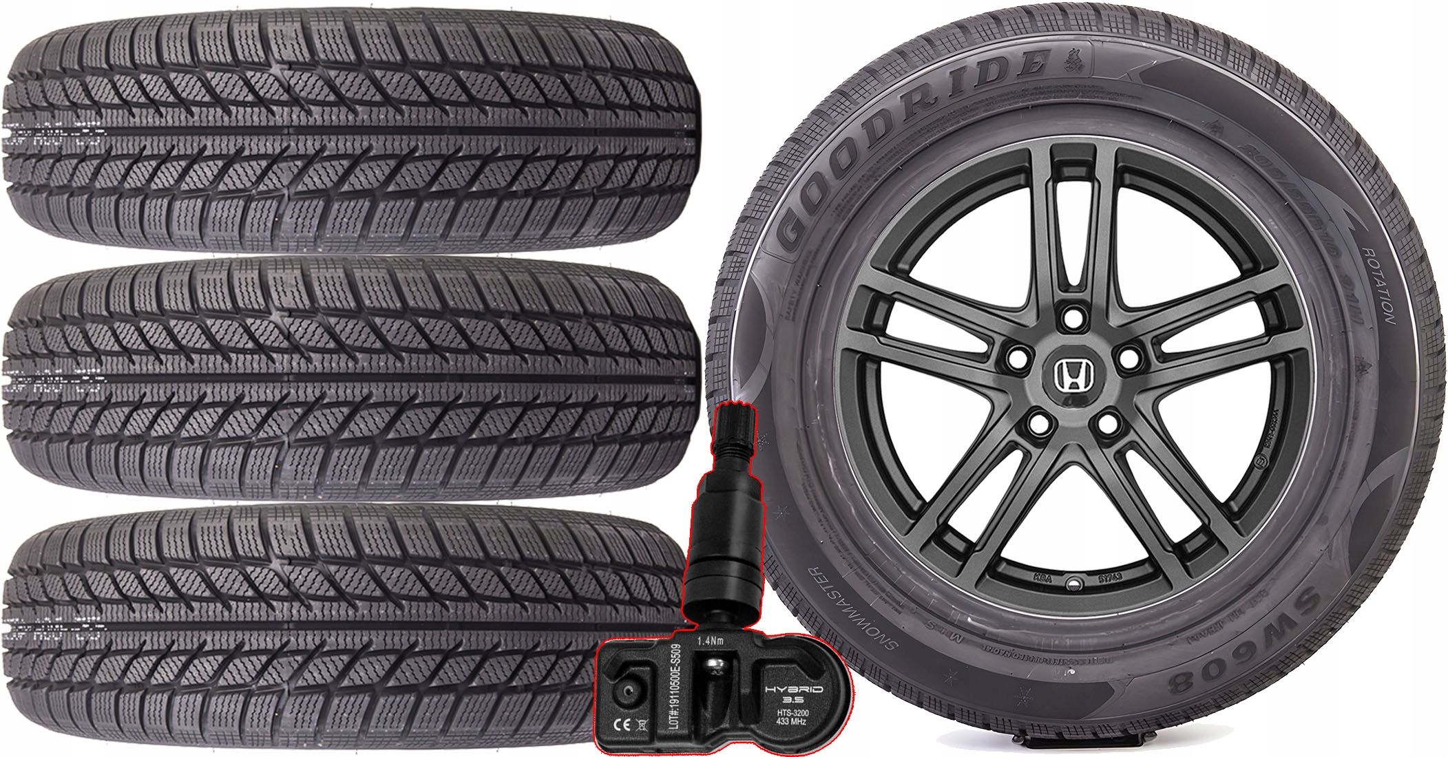 КОЛЕСА HONDA CIVIC IX 9 Goodride 2255r17 + TPMS
