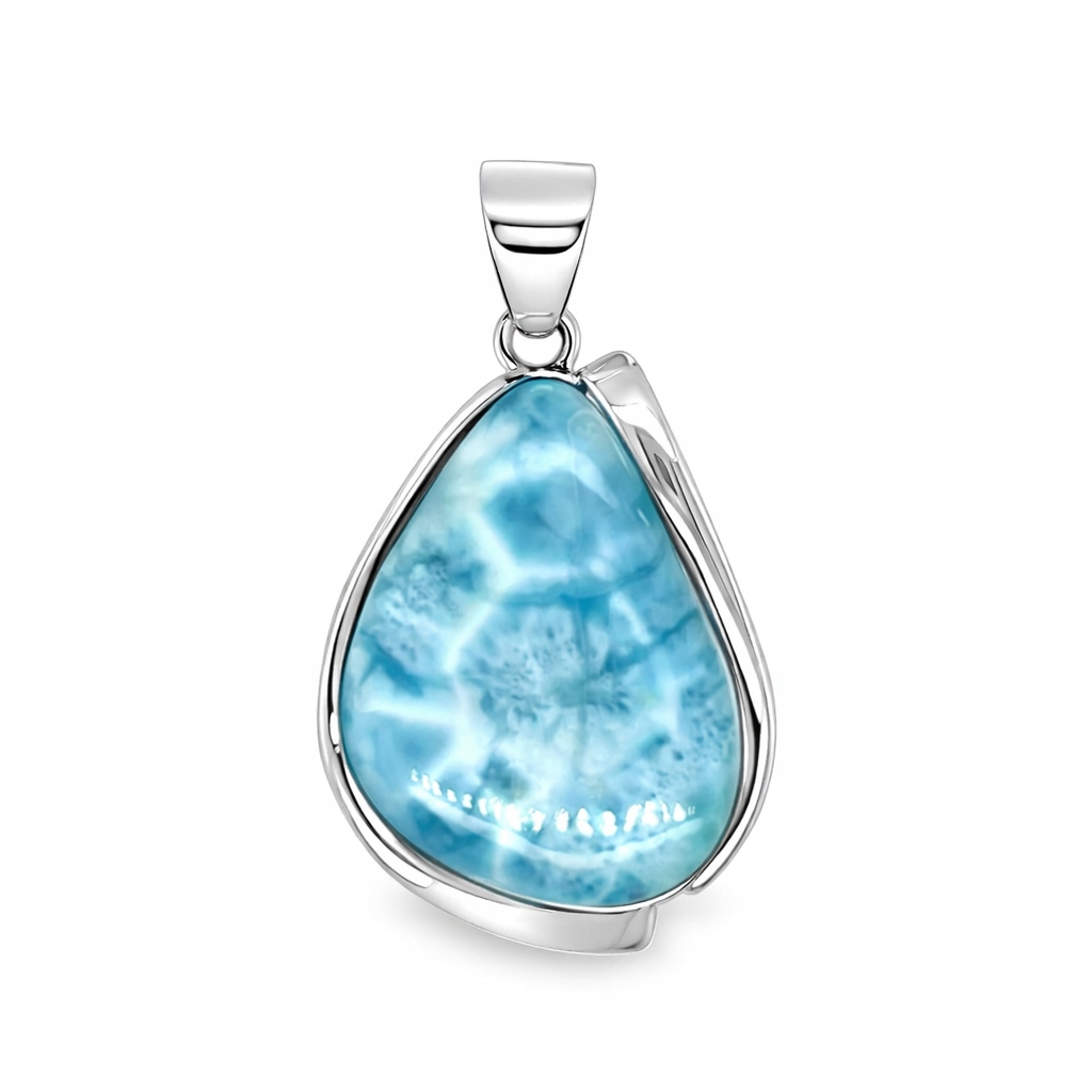 Larimar přívěsek velký šperk přívěsek modrý kámen stříbro 925