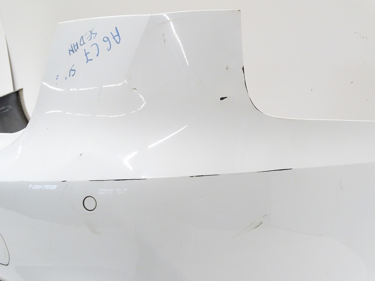 bumper rear part rear complete PDC AUDI A6 C7 sedan S-LINE BIALY