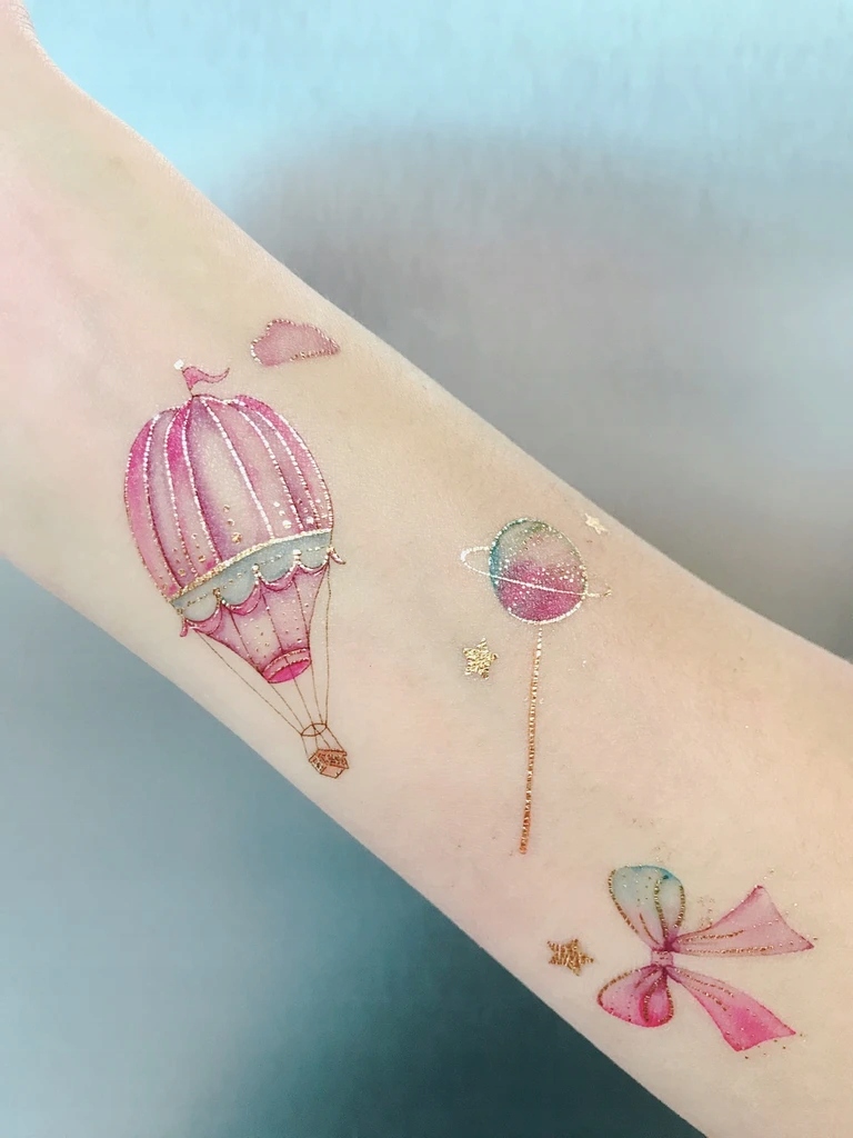 Paperself tatuaż wodny tymczasowy Air Balloons Balony Marka Paperself