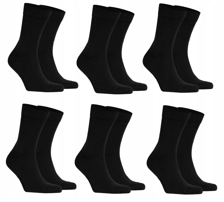 

6 x Skarpetki bawełniane Czarne za kostkę 35/38