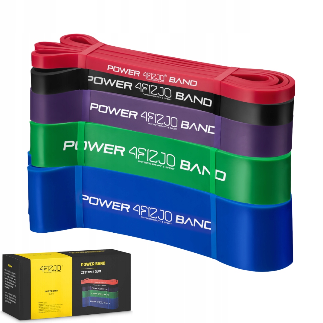 

Zestaw Gumy Do Ćwiczeń Power Band Oporowe 5 Sztuk!