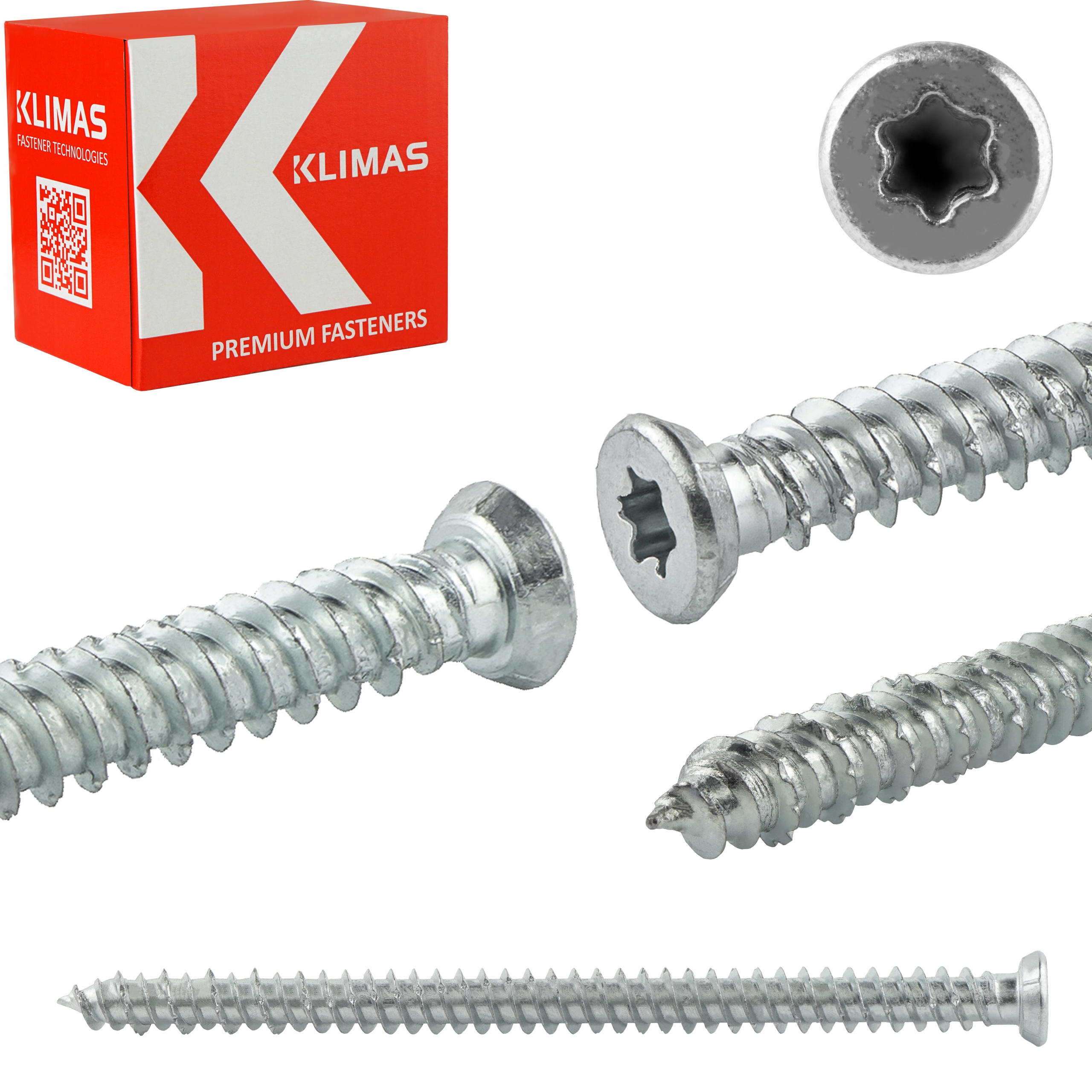 Zárubňové skrutky 7,5x212 mm 100 ks kužeľové Torx Klimas Who