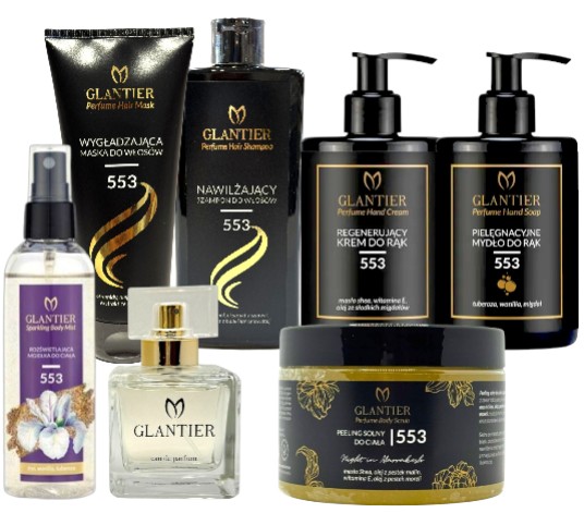 Glantier Sada pro péči o tělo a vlasy Parfém 553 7 produktů