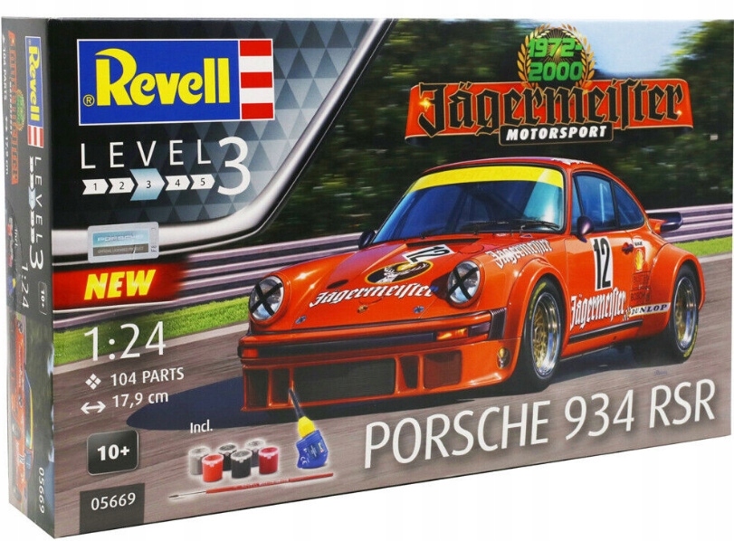 Sada s barvami Porsche 934 Rsr Jagermeister Motor Sport 1-24.