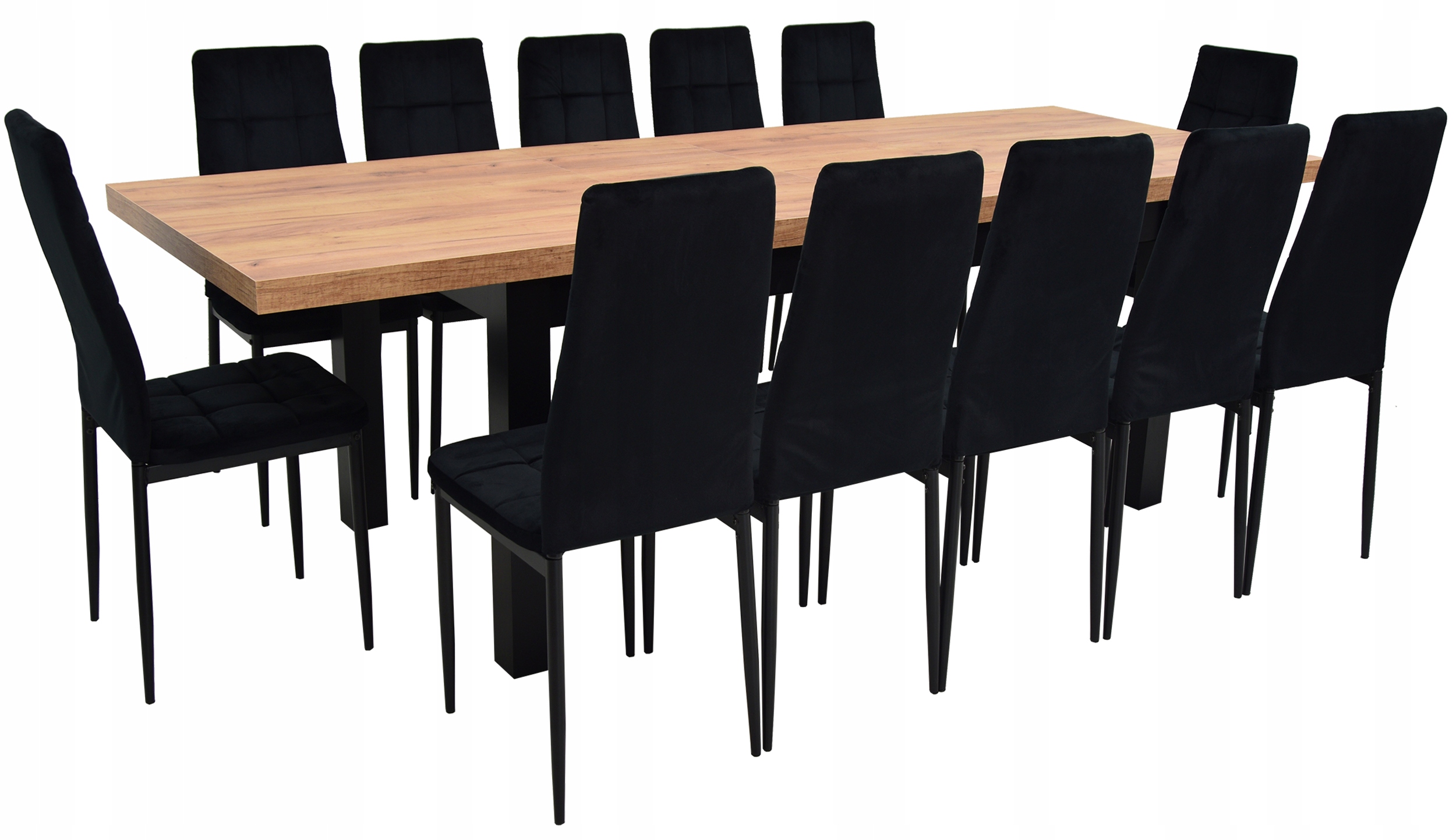 ZESTAW DO JADALNI Stół do 250cm i 12 krzeseł WELUR