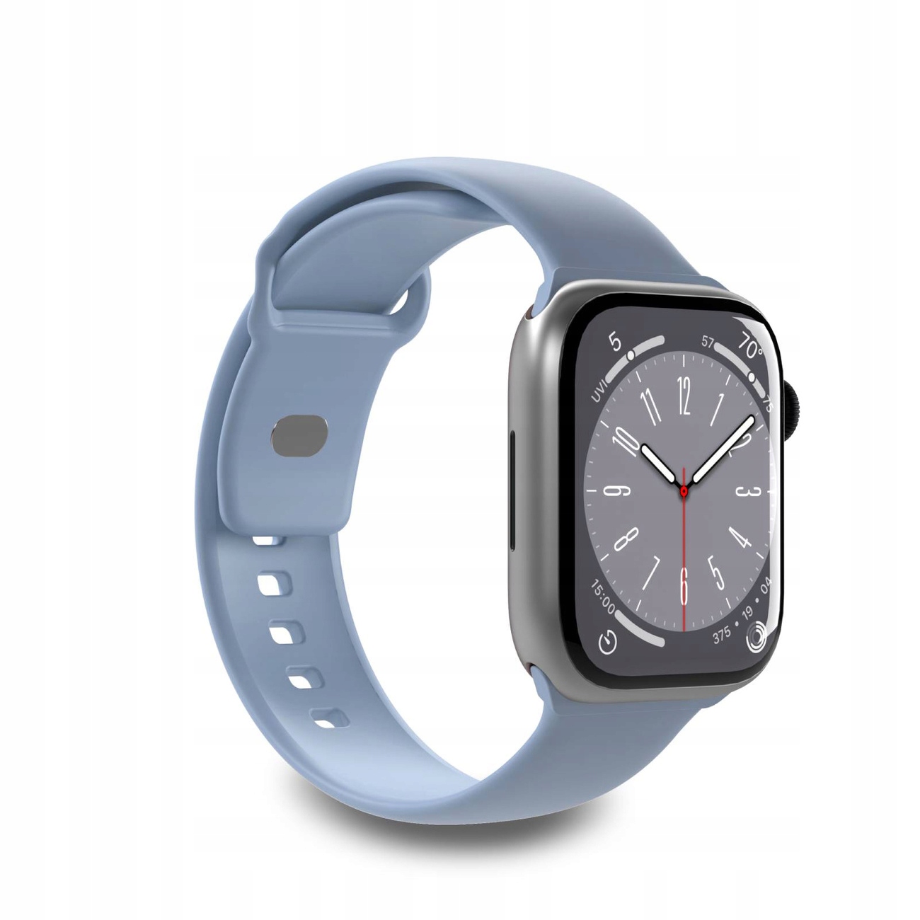 Silikonový pásek pro Apple Watch 38 40 41 mm Icon světle modrý 2ks